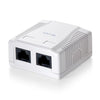 Équipage de l'équipement 235112 Boîte montée surface 2-Port Cat.5e non blindé, blanc
