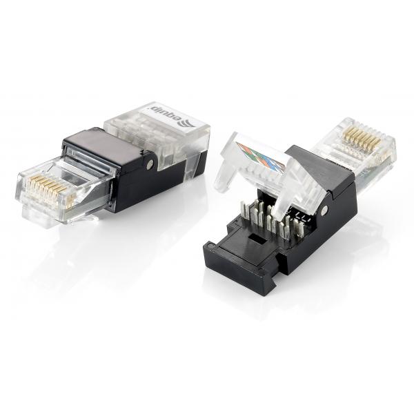 Équipement Connecteur de l'équipement 121163 RJ-45 (ensemble de 2pcs), UTP, Cat5e, Tolfree, transparent