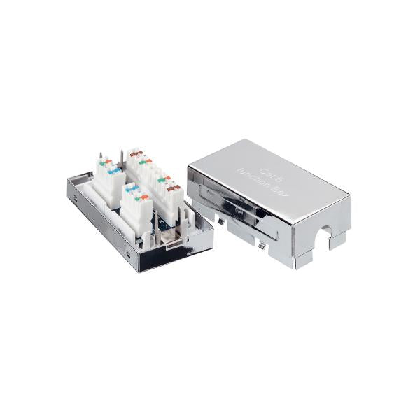Équipement équipage 135620 Boîte de jonction Cat6 F22 26 AWG, fil solide blindé, classe E, argent