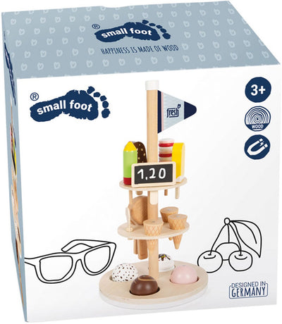 Petits glaces en bois avec support, 15dlg.