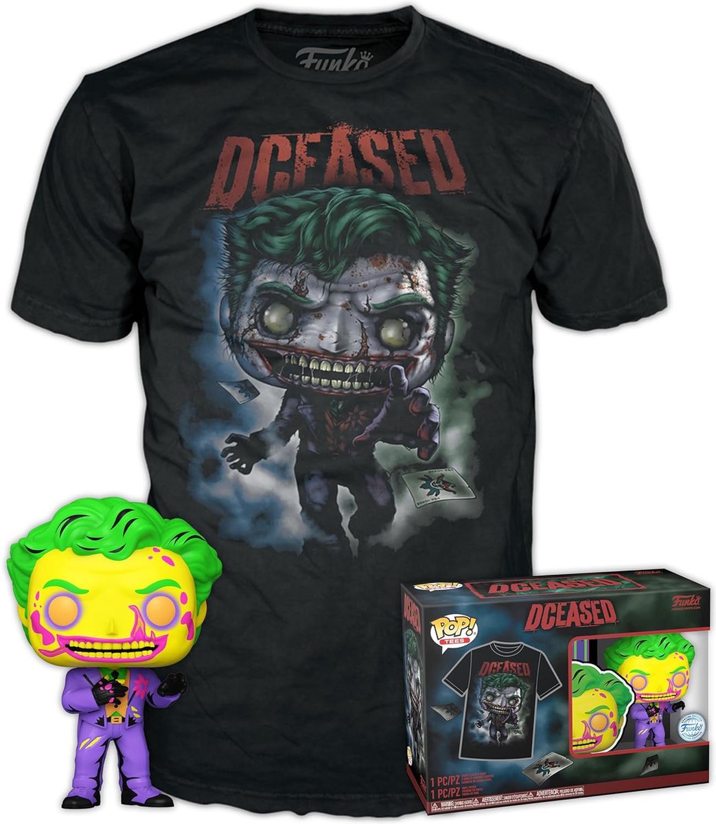 Funko-pop ! tee-shirt : dc comics - joker cc - l