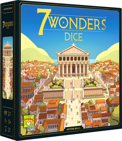 Jeu de société Asmodee 7 merveilles, jeu de stratégie de dés pour les familles.