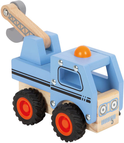 Bleu de dépanneuse en bois à petit pied