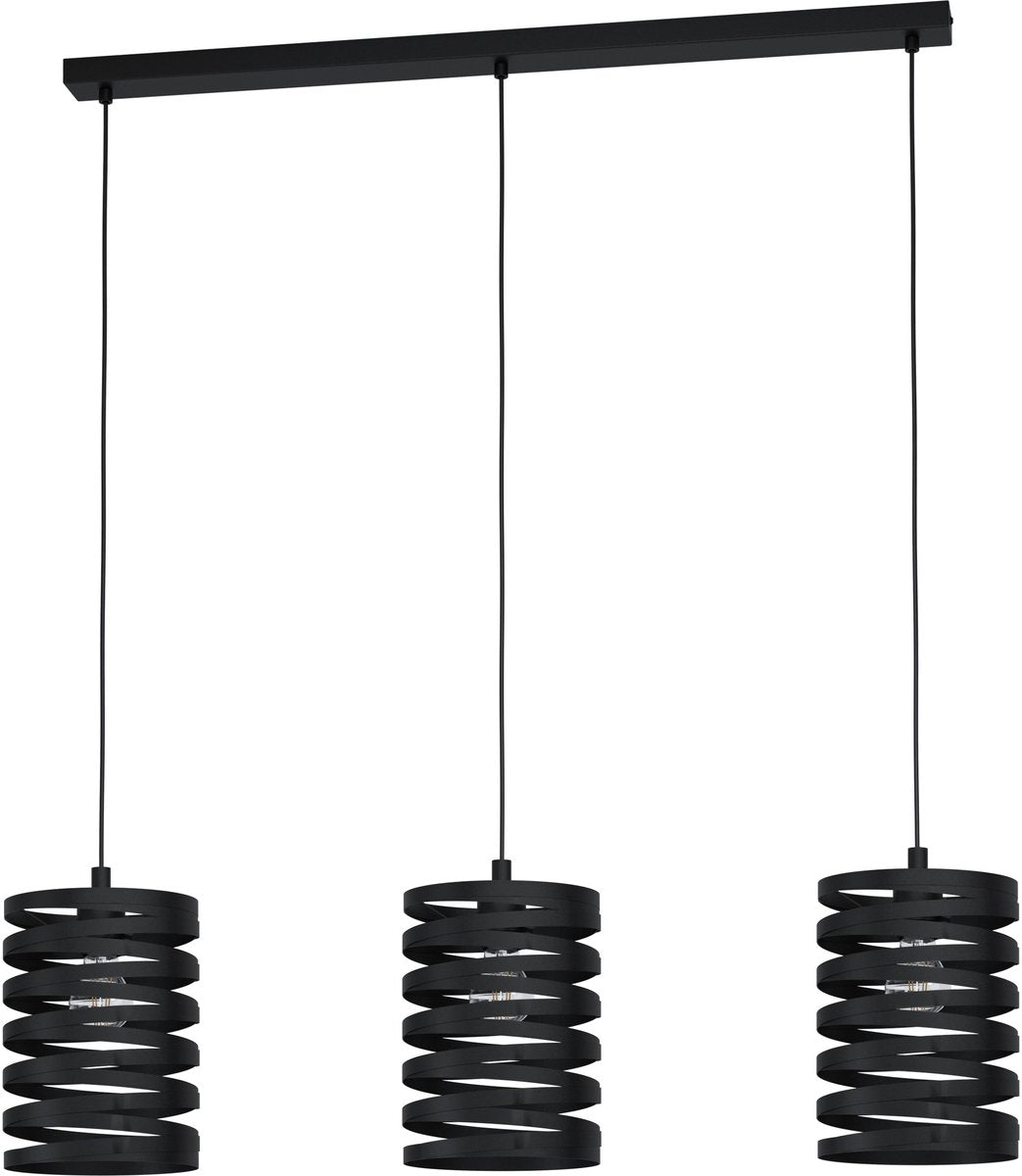 Lampe à suspension Eglo cremella - e27 - 94 cm - noire