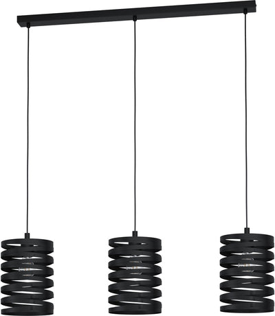 Lampe à suspension Eglo cremella - e27 - 94 cm - noire