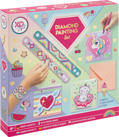 Ensemble de peinture de diamant de groupe d'artisanat créatif, 28dlg.