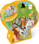 Puzzle contour à gratter - safari - 58,15x28,95cm - 60 pièces - 4 ans