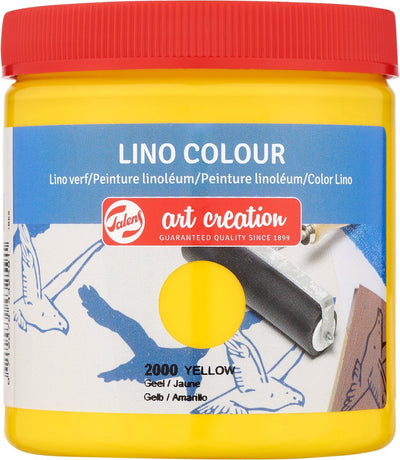 Talens art création peinture lino 250ml - jaune - linoléum - impression en bloc