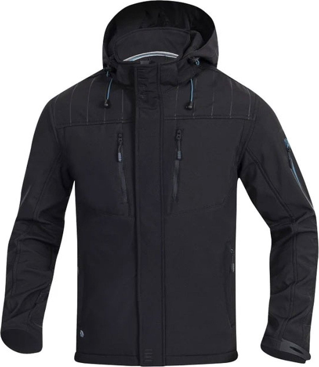 Ardon work outdoor gear ardon 4tech veste softshell | messieurs | noir | l | veste de travail hautement imperméable et respirante avec capuche amovible