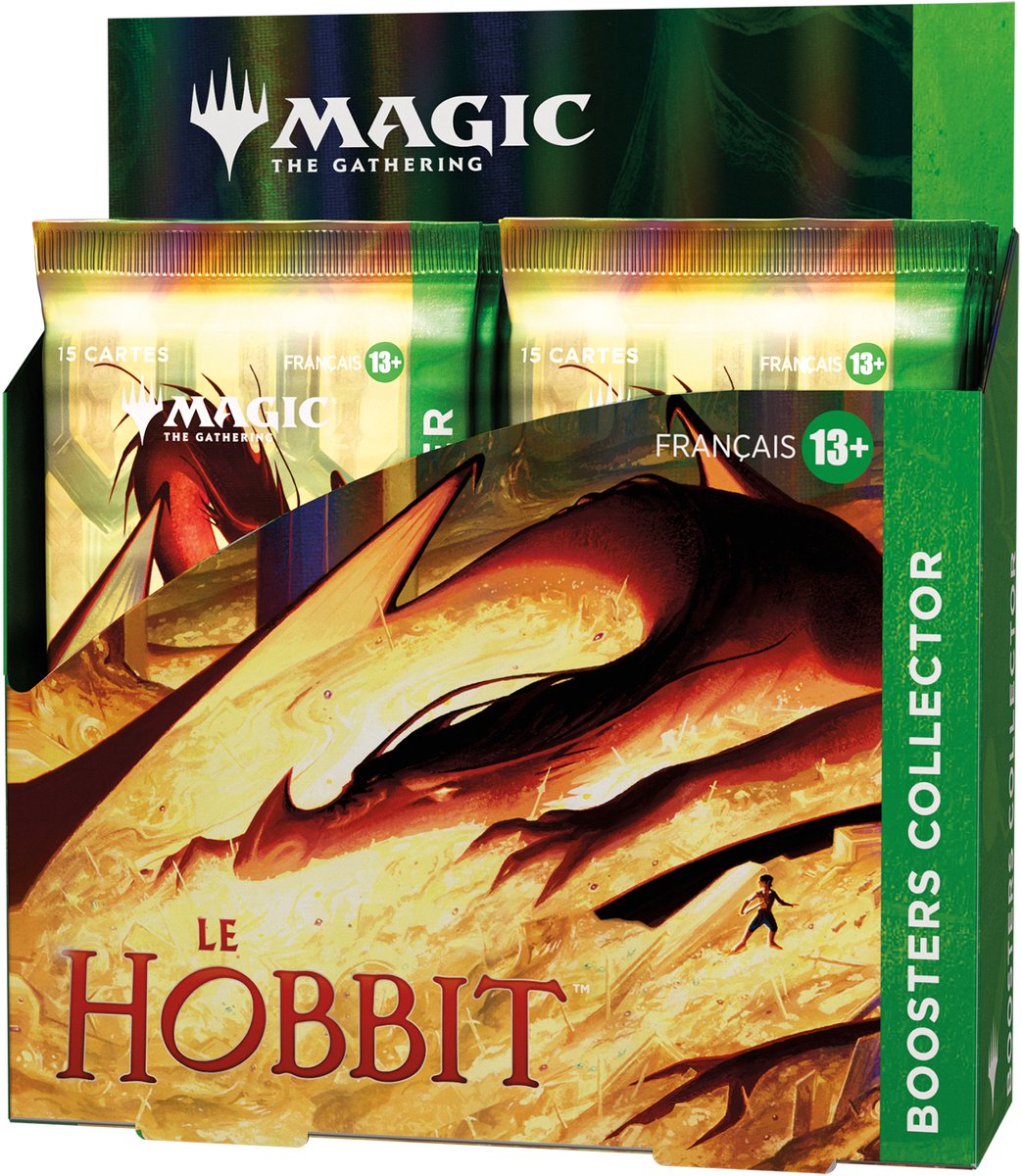 Magic the Gathering boîte de boosters collector Magic: The Gathering | le hobbit | 12 boosters + 1 carte de présentation premium | jeu de cartes à collectionner