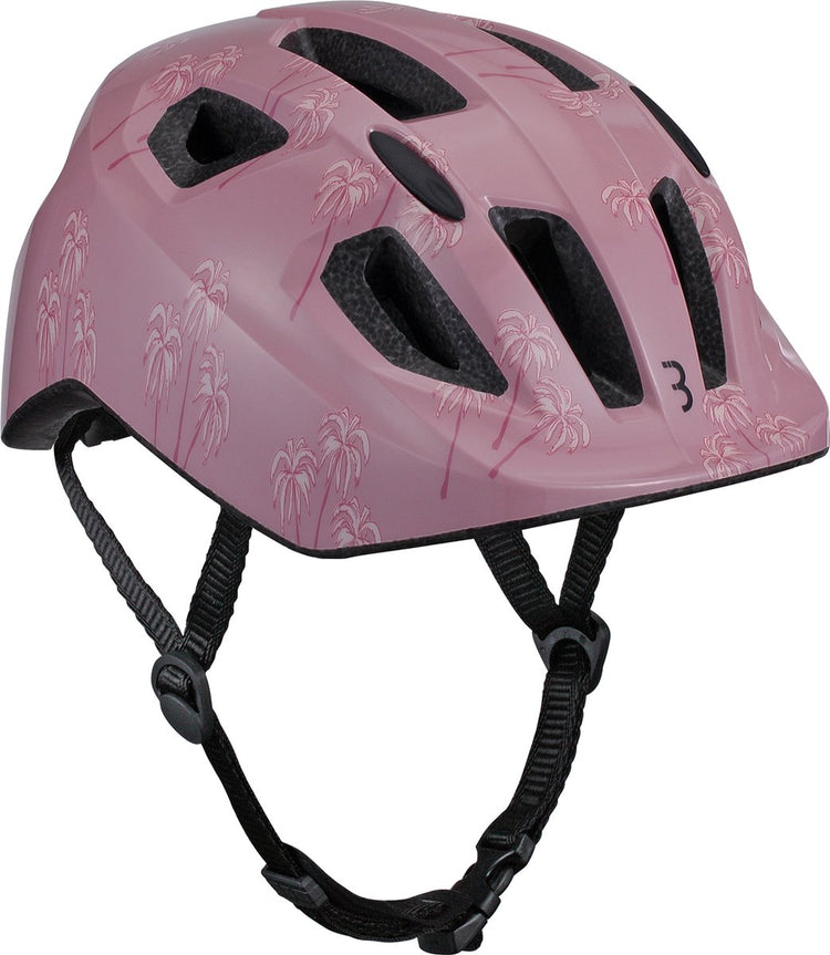 Bbb cycling hero casque enfant vélo rose - réglable - rembourrage lavable - petit : 1 - 3 ans - casque de vélo filles et garçons - casque de vélo enfants - palmiers roses - bhe-172