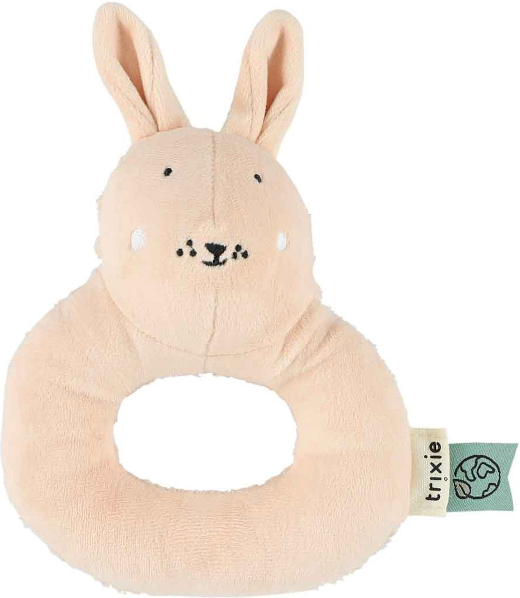 Hochet Trixie – Mme. lapin – peluche bébé avec son froissé – jouet sensoriel – à partir de 3 mois