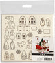 Creativ company figurines en bois DIY, Noël, L : 15,5 cm, l : 17 cm, épaisseur 3 mm, 1 boîte