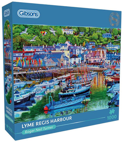 Gibsons - port de Lyme Regis (par Roger Turner) - 1000 pièces 68×49cm (l×h) - puzzle pour adultes