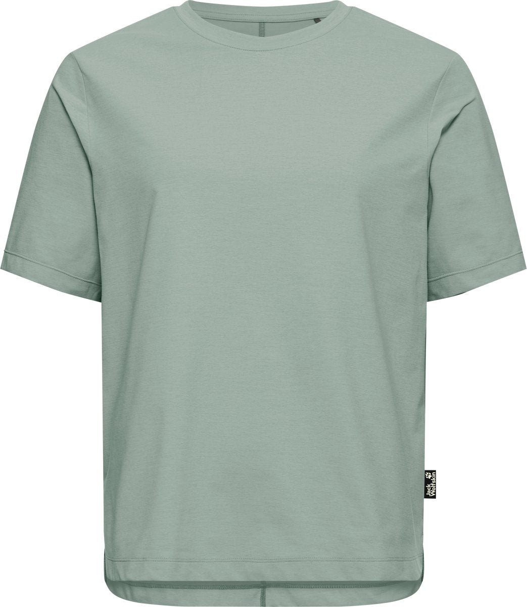 Jack wolfskin travel t-shirt dames - dames à manches courtes - vert zinnia