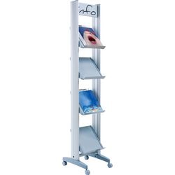 Porte-brochures paperflow métal argenté