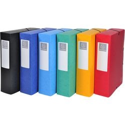 Boîte d'archives exacompta 50830e a4 assortiment de couleurs