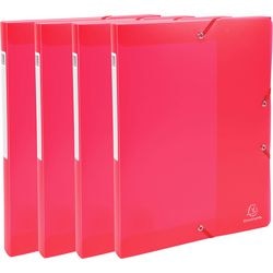 Boîtes d'archives exacompta 59875e a4 rouge