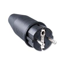 Fiche caoutchouc 16a 250v prise terre belge