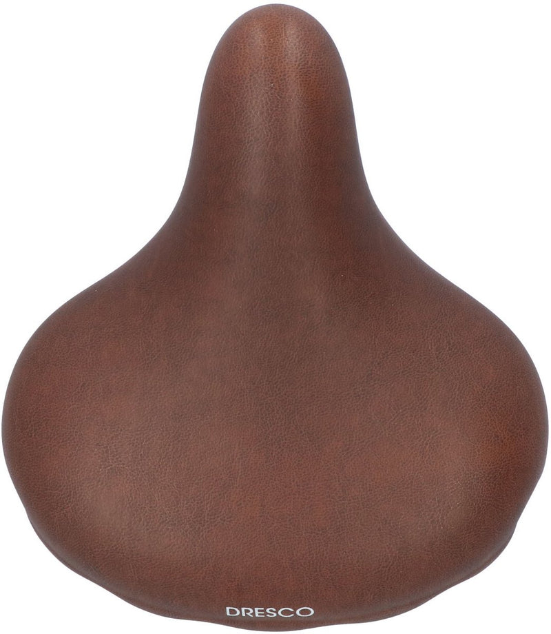 Dresco Urban XL Bicycle Saddle 90 ° coin salon marron
