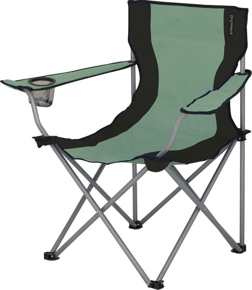 Chaise de camping Eurotrail lausanne - vert d'eau noir