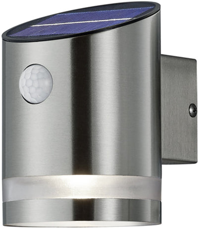 Rl vis ta lumière réalité salta - applique murale - nickel mat - incl. 1x smd 3w - détecteur de mouvement - solaire - énergie solaire - éclairage extérieur - ip44