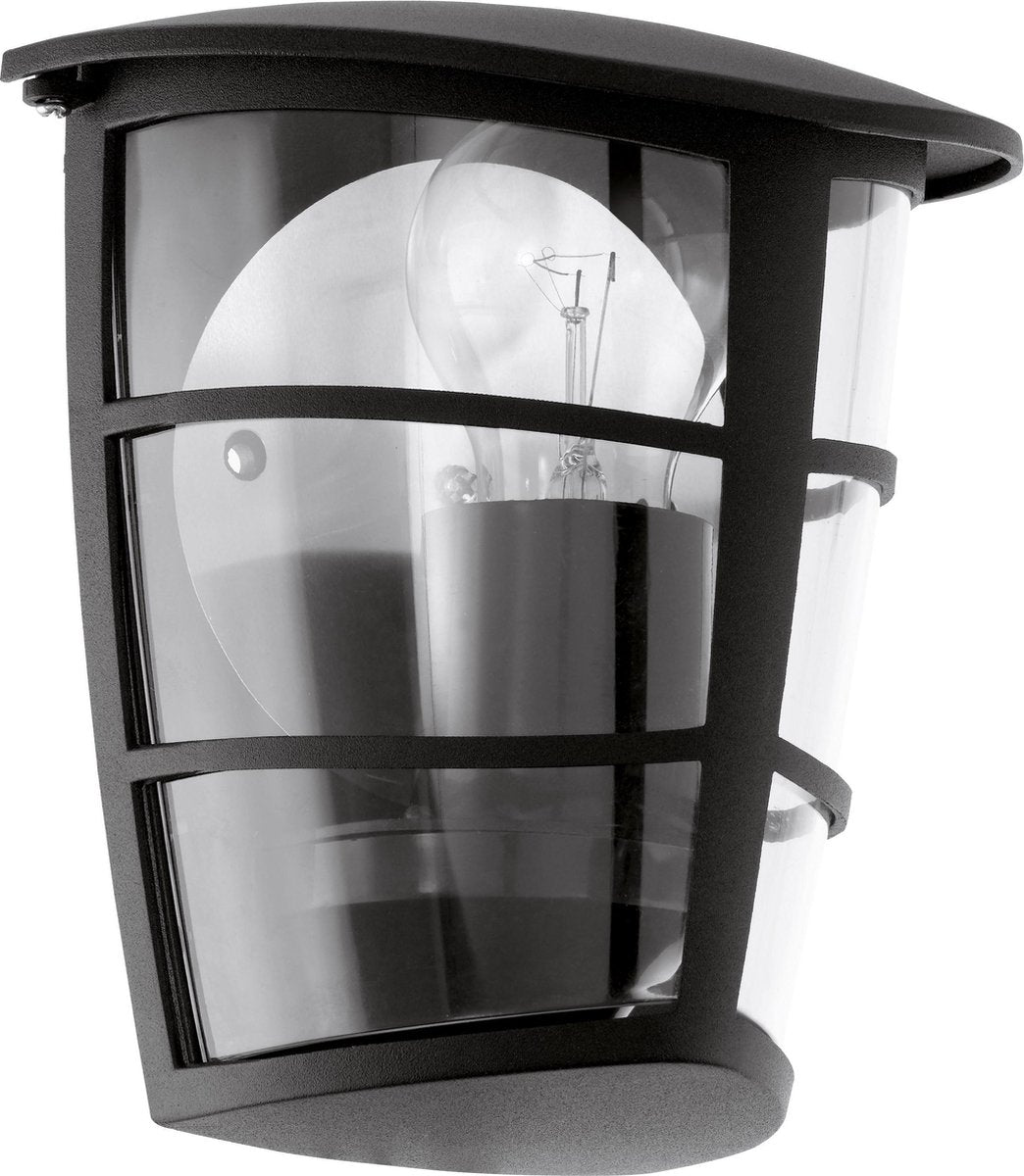 Eglo aloria - éclairage extérieur - applique - 1 lumière - noir - clair