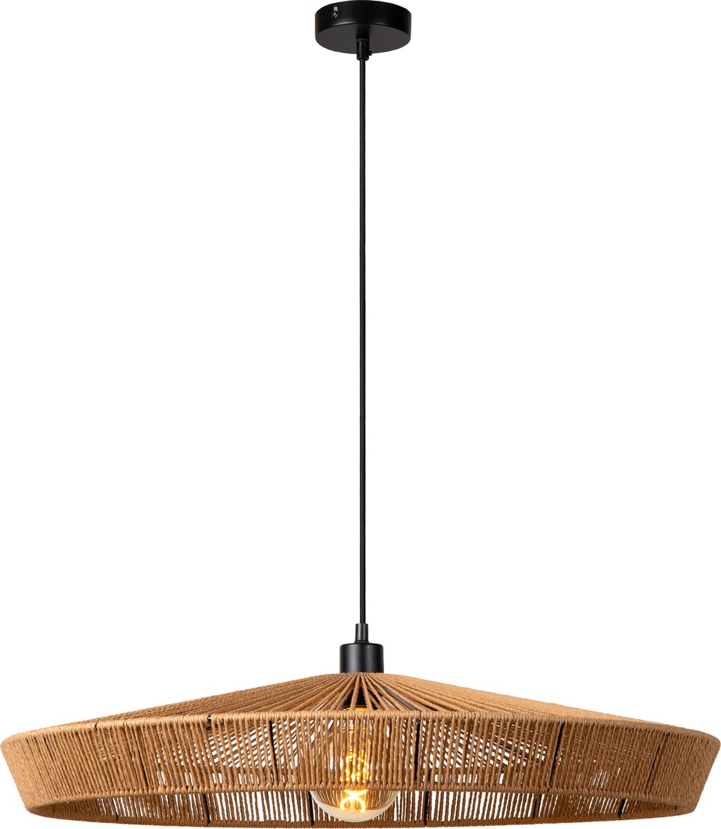 Lucide yunkai - lampe suspendue - ø 70 cm - 1xe27 - naturel - japandi