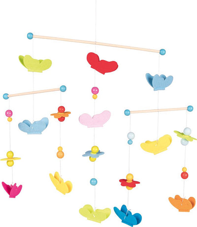 Mobile Goki : papillons 44x38cm, bois et feutre