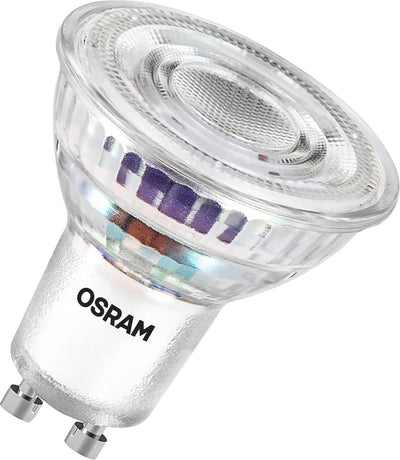 Lampe à réflecteur LED de classe énergétique Osram par16 avec 2 W, 360 lm, blanc (4000 k) en verre coloré avec gu10, de classe énergétique A, 50 mm de diamètre, ip20.