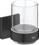 Grohe quickfix start cube verre avec support - verre métal - noir mat