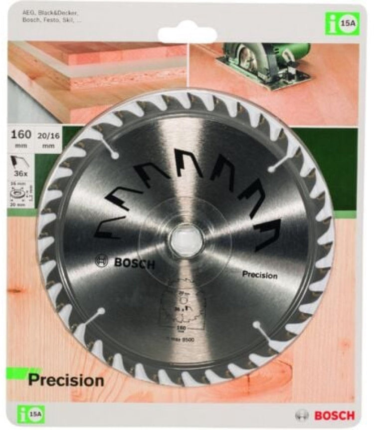 Lame de scie circulaire Bosch précision 160 x 20 x 2,5 mm - 36 dents