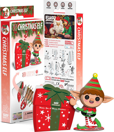 Eugy Puzzle 3D - Elfe de Noël - Figurines de Noël - Durable - Collectionnez-les toutes - 6 ans
