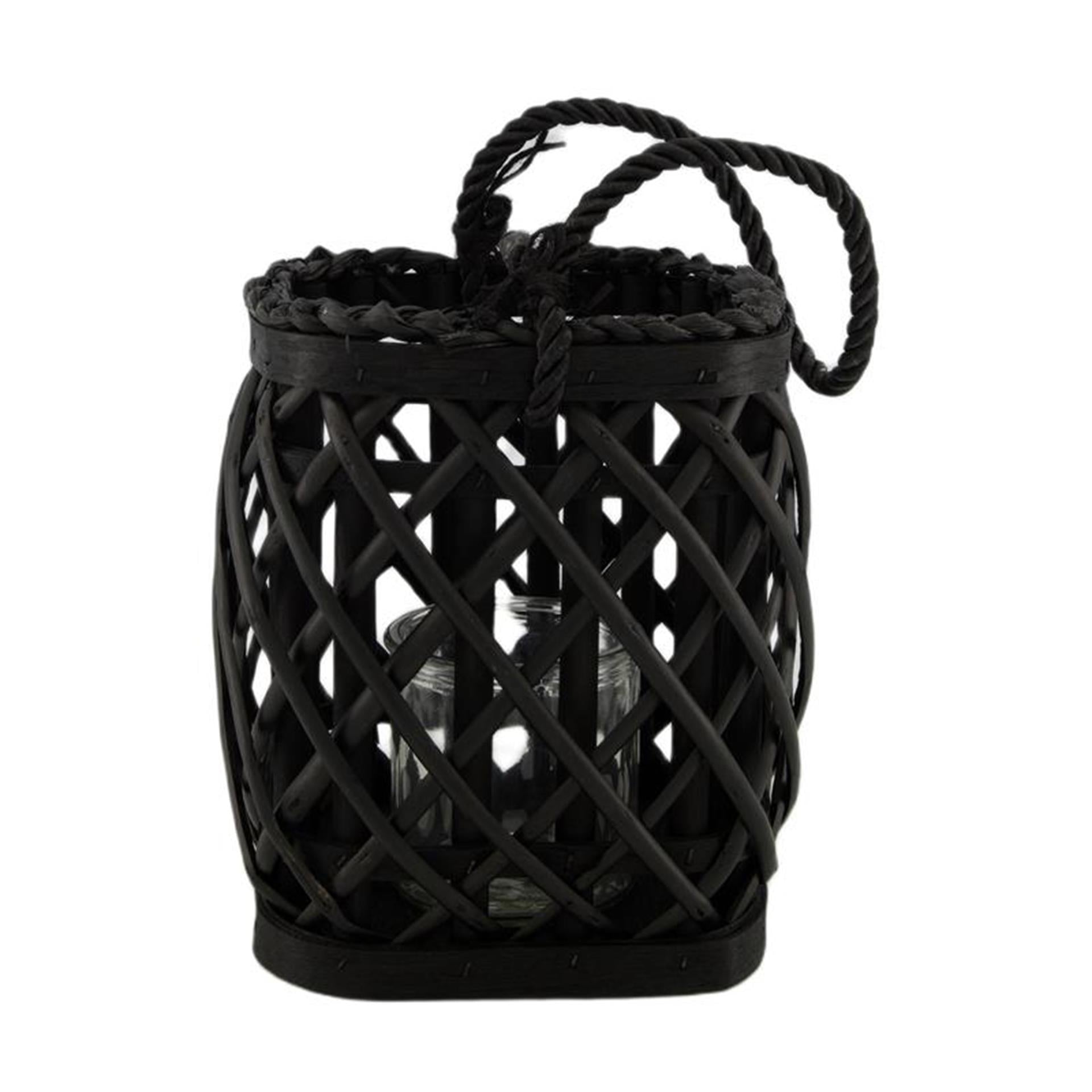 Dijk natural collections lanterne saule 18x18x19,5cm noir