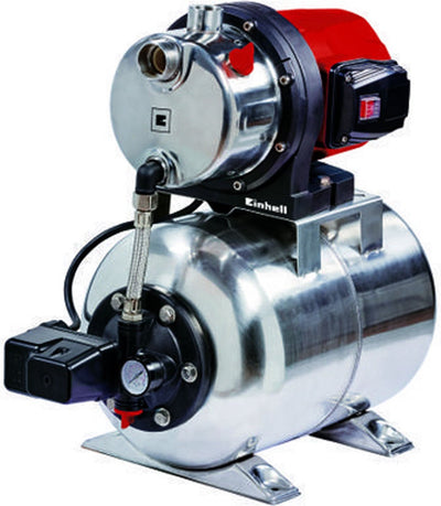 Pompe de surpression électrique Einhell GC-WW 1250 nn - 1200 W - 5000 l h - 5 bar - capacité du réservoir sous pression en acier inoxydable : 20 l - max. hauteur : 50 m