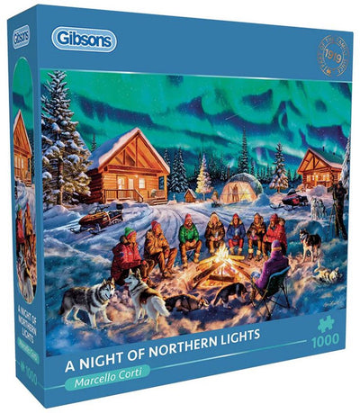 Gibsons - une nuit d'aurores boréales (par marcello corti) - 1000 pièces 68×49cm (l×h) - puzzle pour adultes