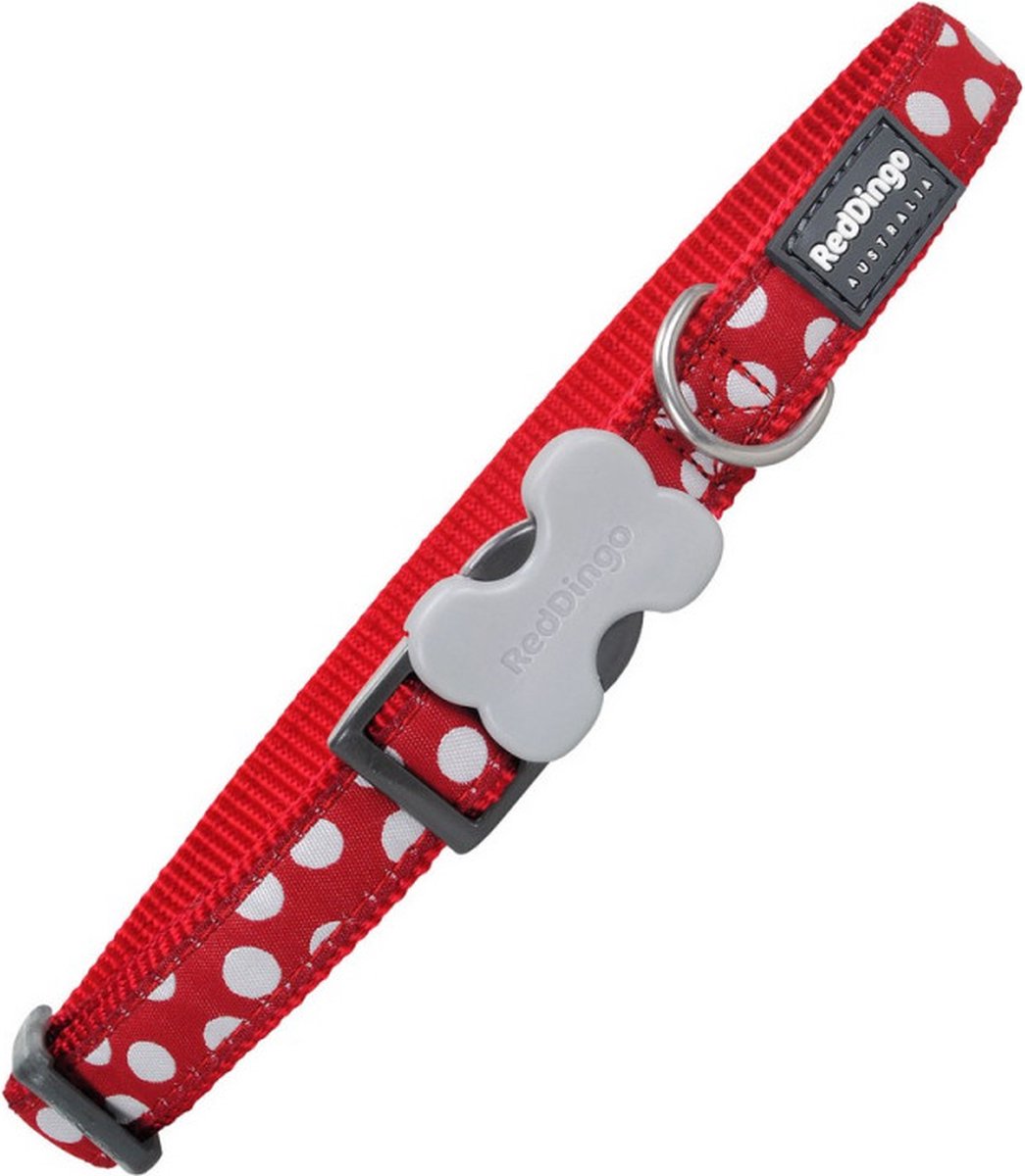Taches de collier pour chien dingo rouge (1,5 x 24-36 cm)