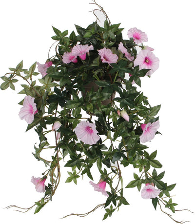 Mica decorations Plante artificielle pétunia - rose clair - 50 cm - plantes artificielles suspendues