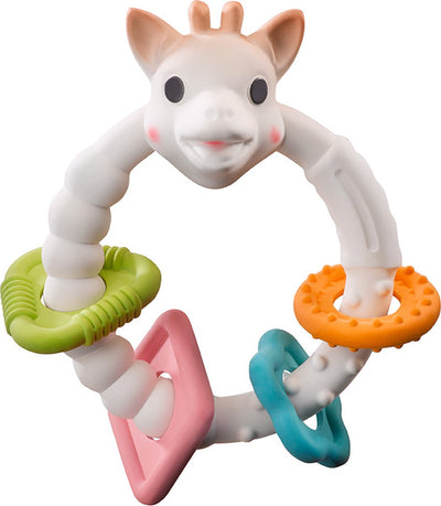 Colo'rings Sophie la girafe - anneau de dentition - jouets bébé - cadeau maternité - cadeau baby shower - caoutchouc 100% naturel - dans coffret cadeau blanc - dès 0 mois