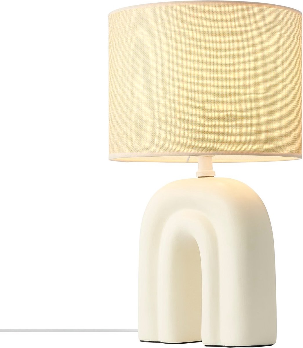 Nordlux brume-lampe de table-céramique-textile-e27-beige