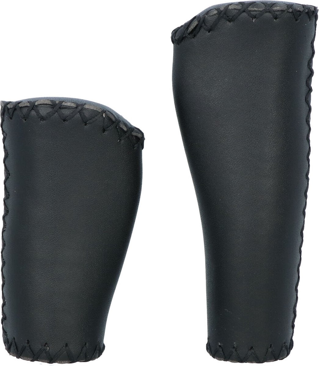 Dresco poignées de vélo ergo cuir 135 92mm noir