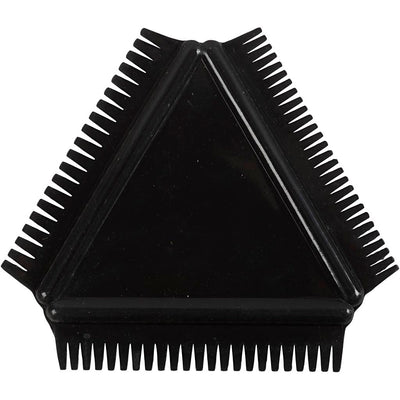Creativ company peigne en caoutchouc texturé, taille 9 cm, noir, 1 pièce