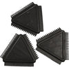 Creativ company peigne en caoutchouc texturé, taille 9 cm, noir, 3 pièces 1 boîte