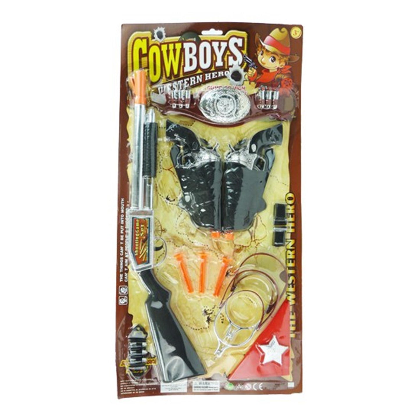 Ensemble de jeu fusil et pistolets cowboy Aro
