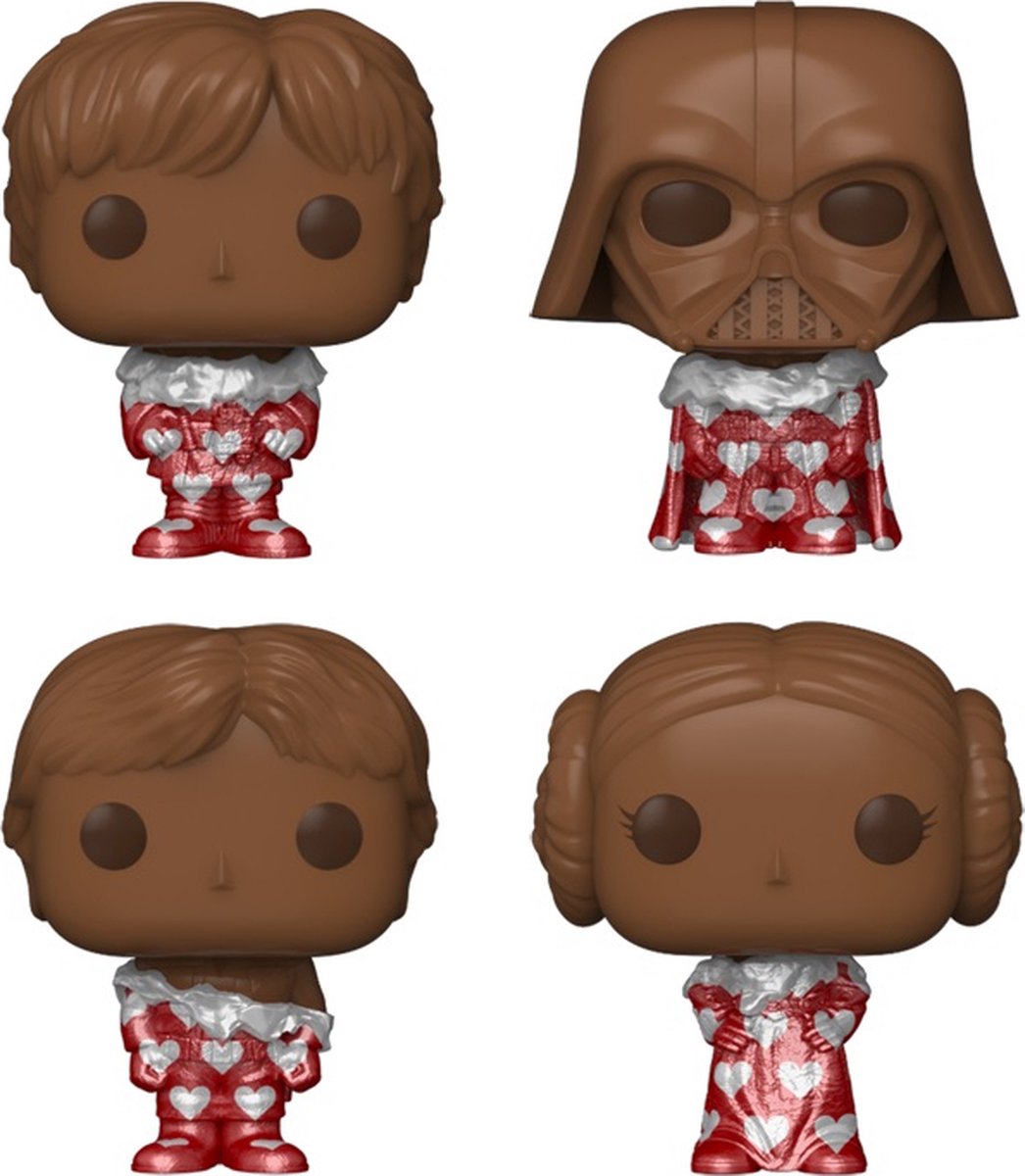 Funko poche pop! porte-clés 4-pack : star wars - boîte de chocolat de la Saint-Valentin
