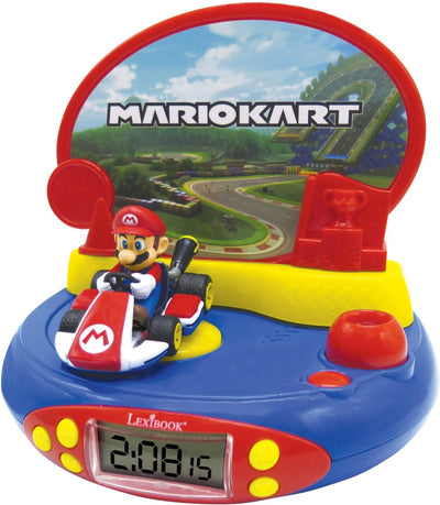 Lexibook Mario Kart Horloge projecteur de personnages 3D avec sons de jeux vidéo