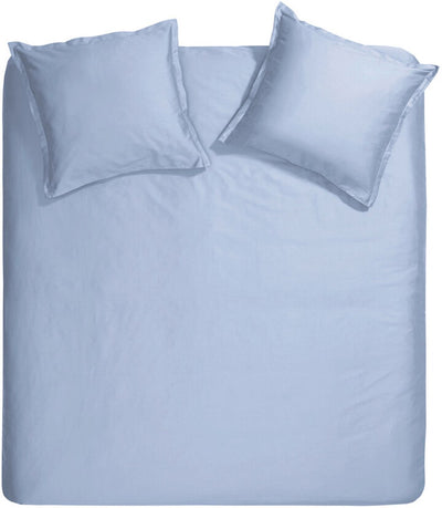 Housse de couette Cendrillon dimanche - lits jumeaux - satin - 240x200 220 cm - bleu clair + 2 taies d'oreiller 60x70