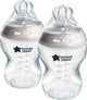Tommee tippee biberons natural start - lot de 2 biberons 260 ml - faible débit 3 mois+