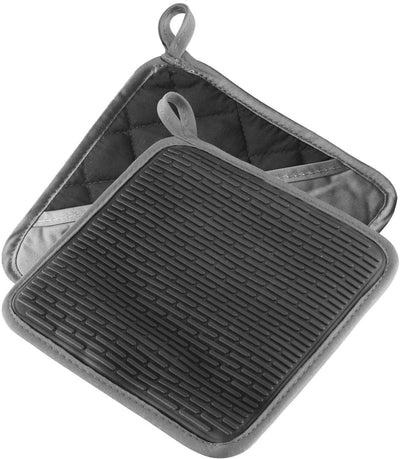 Maniques Westmark - maniques pratiques pour travailler en toute sécurité sur la cuisinière et le four, gants de cuisine résistant à la chaleur jusqu'à 250 °C - gris anthracite