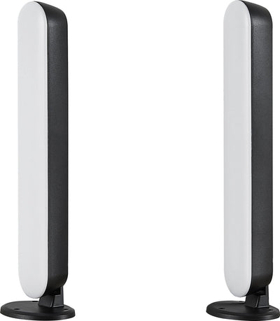 Lampe de table de jeu Rl live your light Reality - noire - incl. 2x LED rgb 2,5w - lumière dynamique - variateur intégré - fonction mémoire - télécommande - changeur de couleurs rg - contrôle du son